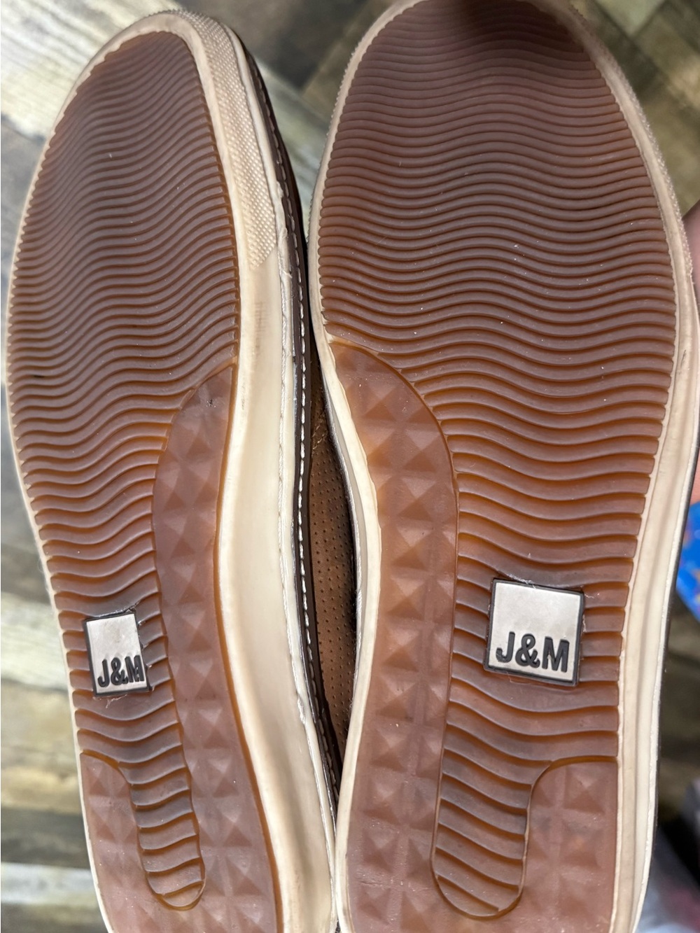Johnston & Murphy Perforated Tan Slip-On Loafers - Picture 4 of 5